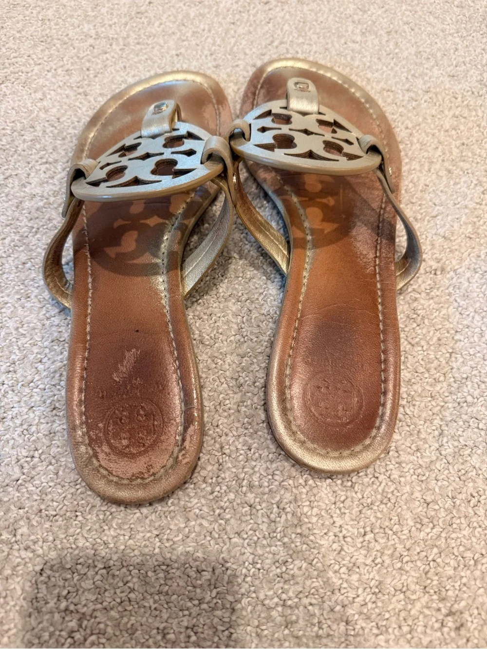 Tory Burch Miller Sandal Gold Size 9
